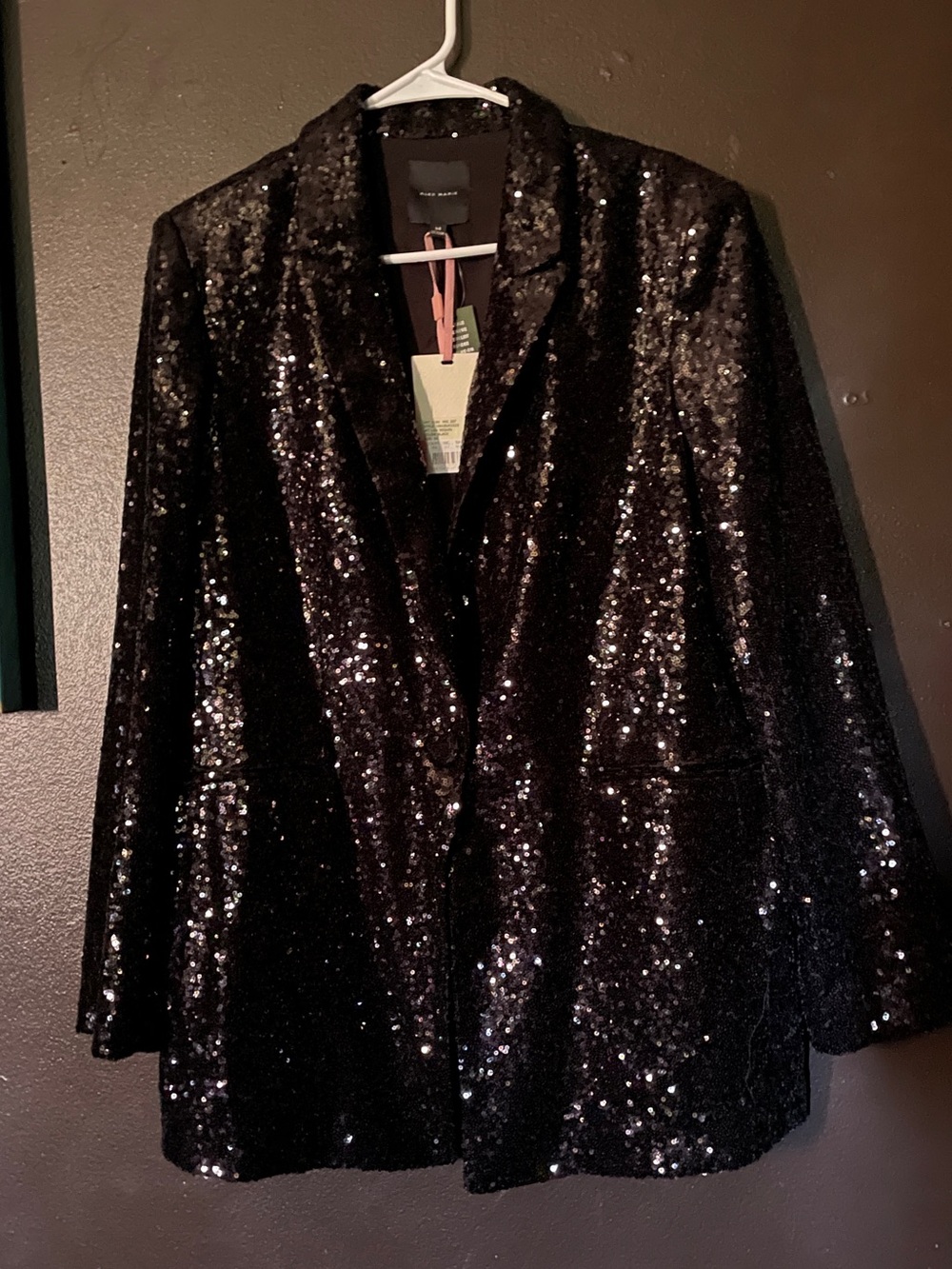 BCX Black Sequin Blazer Jacket